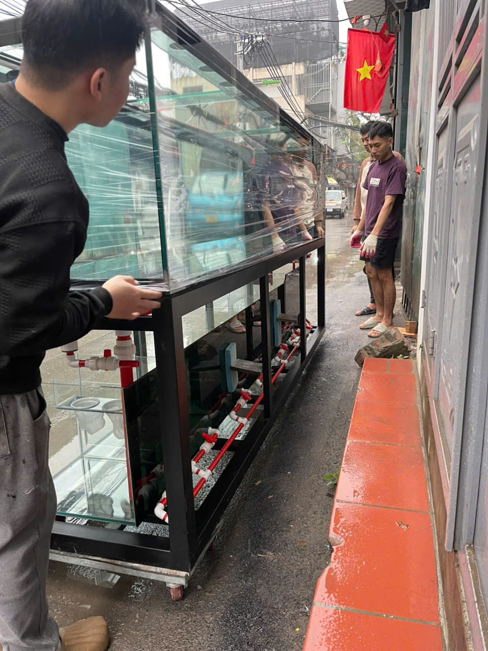 Thi công bể cá kính dày nhất