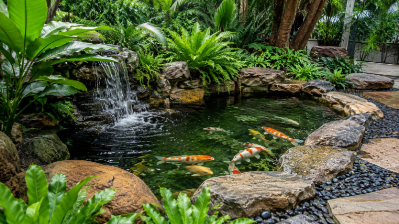 Hồ cá sân vườn nhỏ